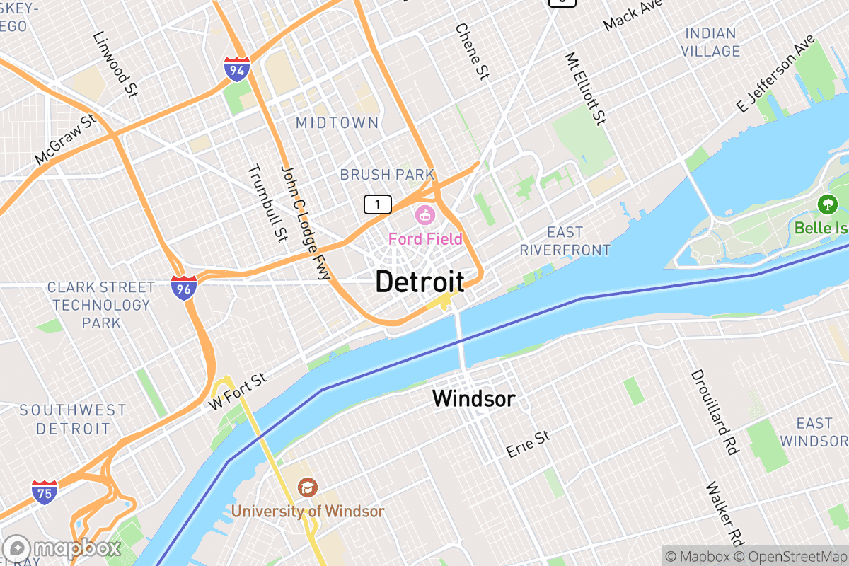 GLP-1 clinics map showing Detroit area
