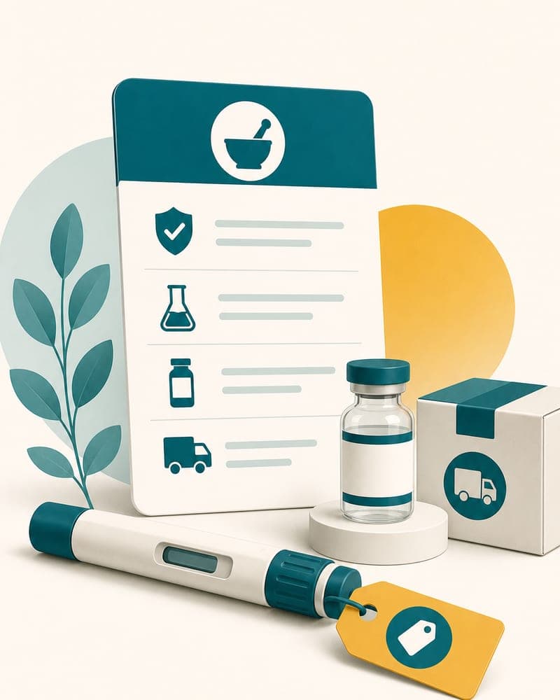 Editorial portrait illustration for Henry Meds, an affordable compounded GLP-1 telehealth provider